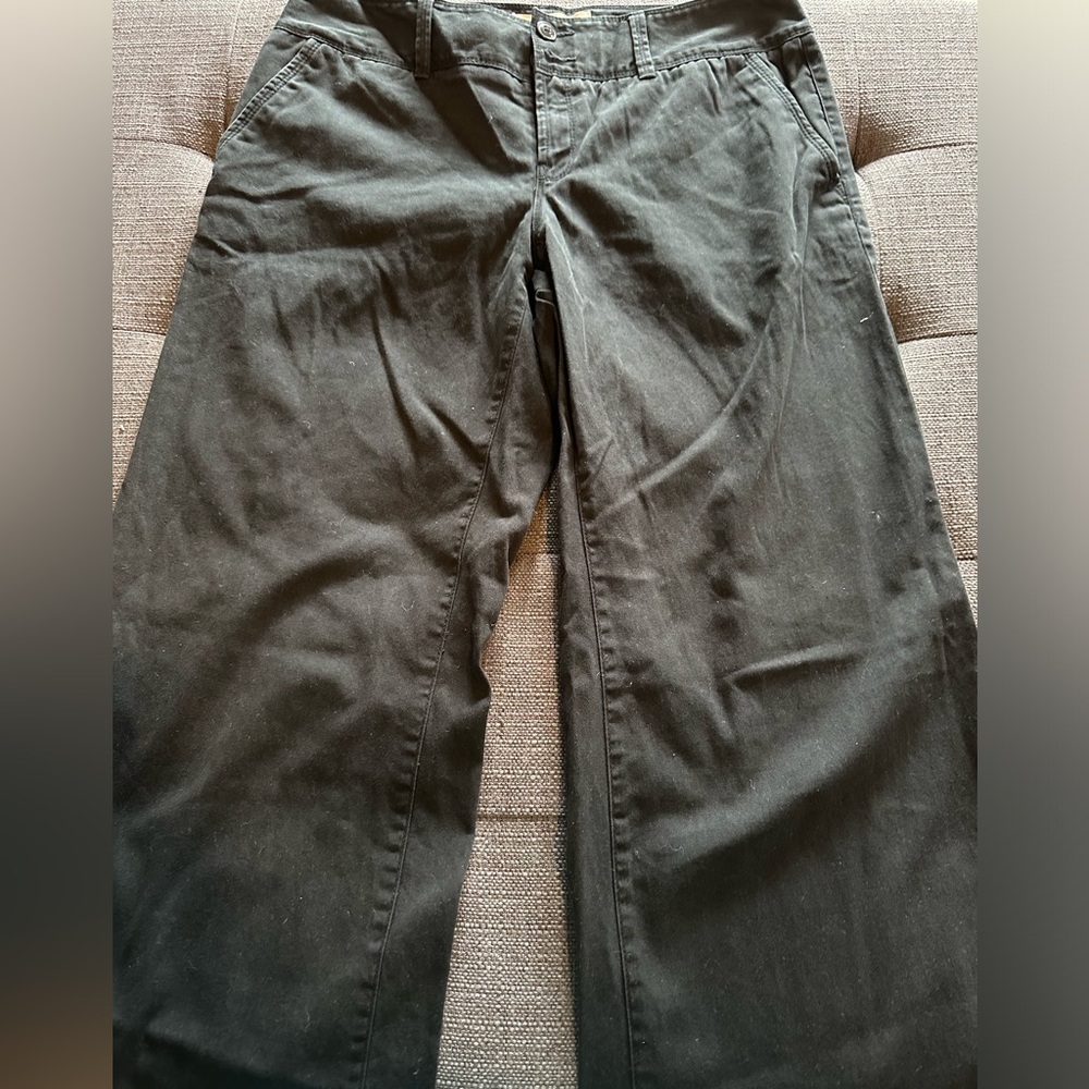 Women’s LondonJean Black Chino,Marissa fit size 8, long wide leg trouser pants